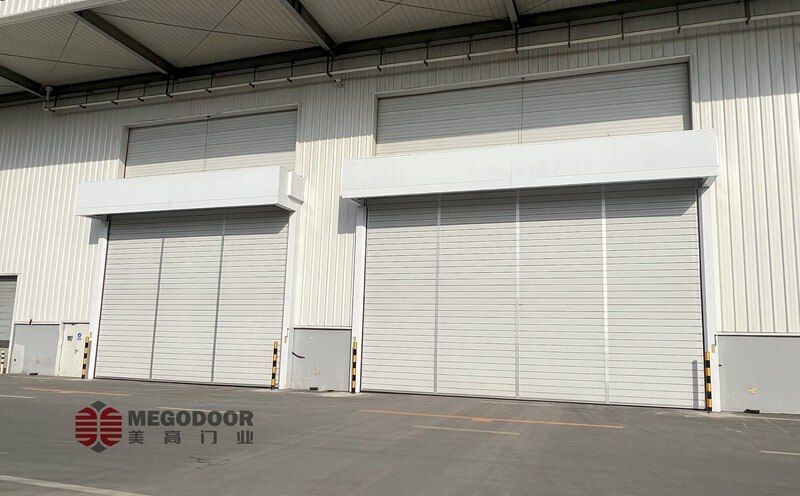 宁波防盗铝合金门板硬质快速门：美高工业通道解决方案插图