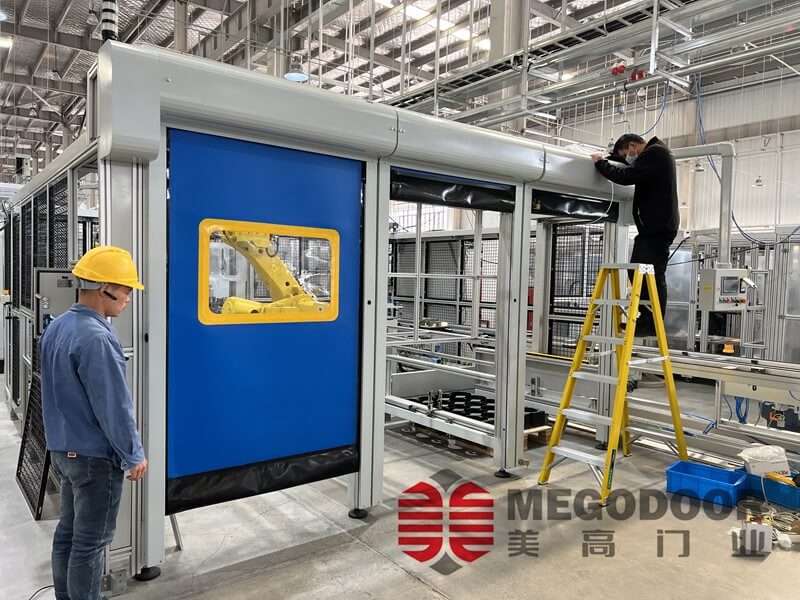 专业级安全屏障：宁波激光焊接设备防护卷帘门系统插图1